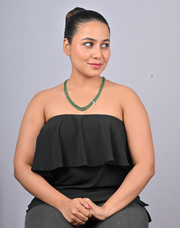 33.14/GM TWO LAYER EMERALD BEADS MALA (3750.66)